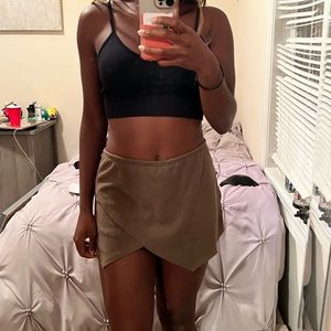 Suede skirt